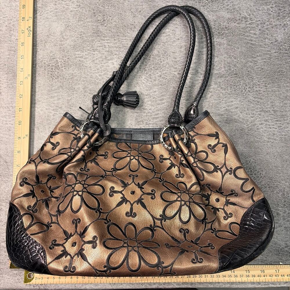 Brighton Bronze Vintage Floral Shoulder Bag - Picture 7 of 7